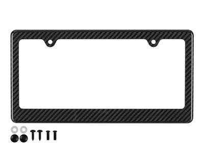 Carbon Fiber License Plate Frame - 2 Holes Wide Bottom 