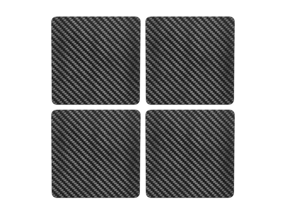Carbon Touch 100% Carbon Fiber Drink Coaster Set - Square