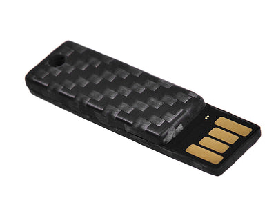 Carbon Touch Rectangular Carbon Fiber 4GB USB Keychain