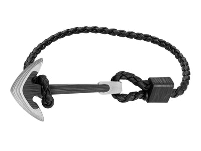 Solid Carbon Fiber & Titanium Anchor Bracelet