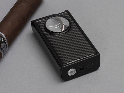 Infinity Double Jet Flame Black Carbon Fiber Lighter