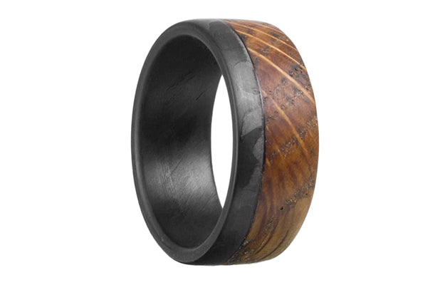 1-old-fashioned-carbon-fiber-and-whiskey-barrel-ring | Benefits Of Getting A Carbon Fiber Wedding Band