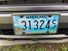 Carbon Fiber Gear Carbon Fiber / Yellow Aramid Fiber License Plate Frame - 4 Holes Minimal - Gloss Finish Review