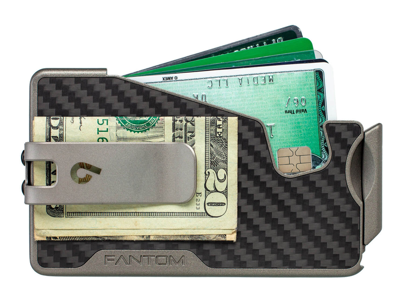 Fantom R Carbon Fiber Fan-Out Wallet with Titanium Money Clip