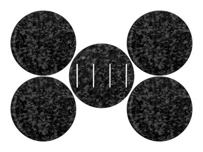 Forged carbon fiber coaster set