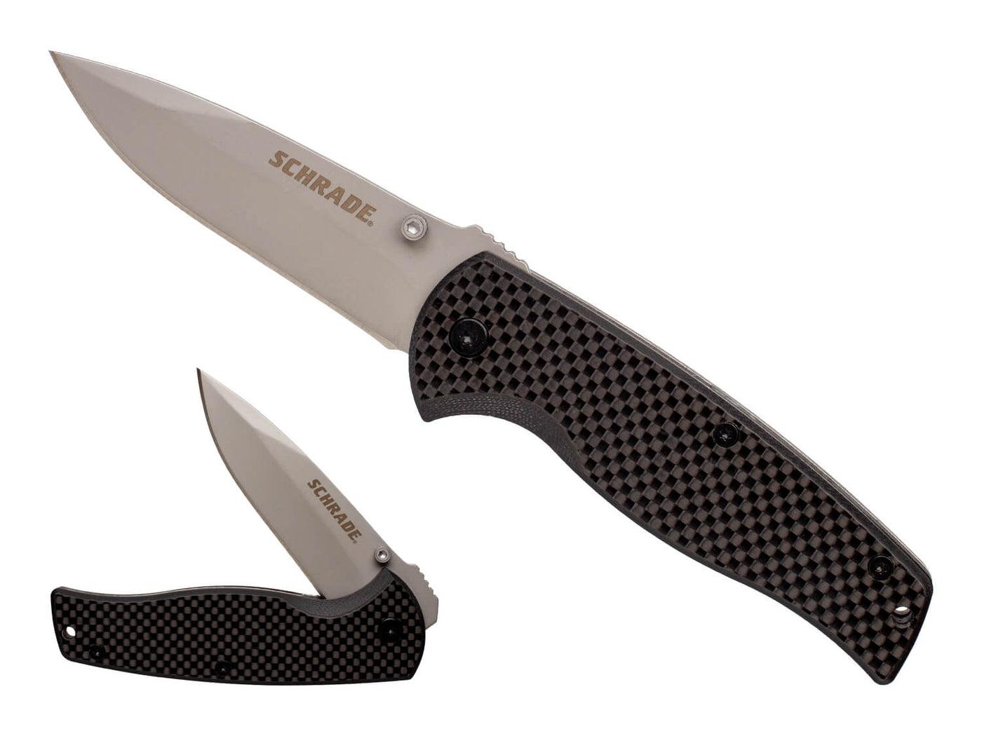 Schrade 3.3" Carbon Fiber Utility Liner Lock Knife, SCH403