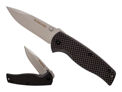 Schrade 3.3" Carbon Fiber Utility Liner Lock Knife, SCH403