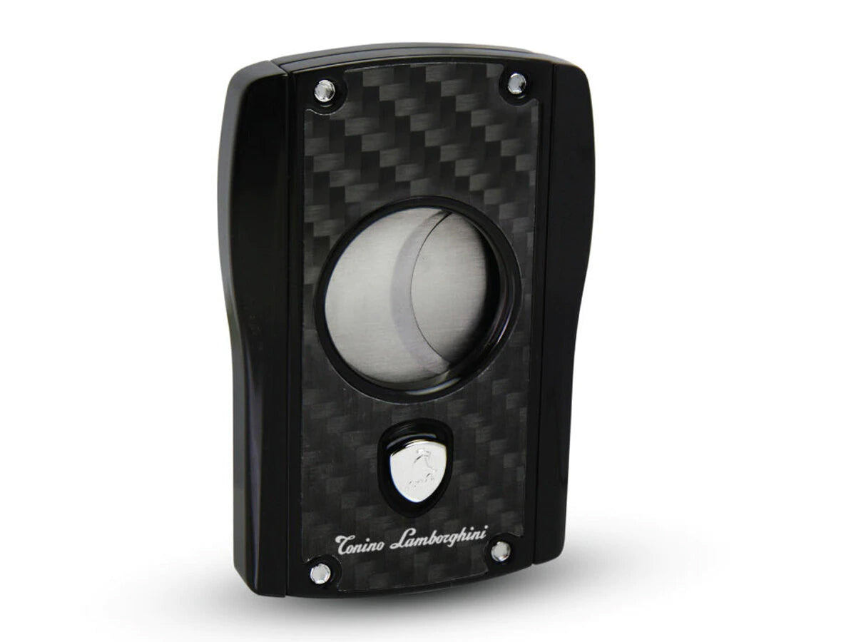 Tonino Lamborghini Aldebaran matte black carbon fiber cigar cutter, TNF003000