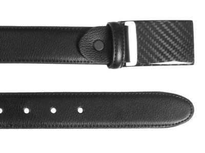 Carbon Design Belt with 100% Carbon Fiber Buckle, up close both ends
