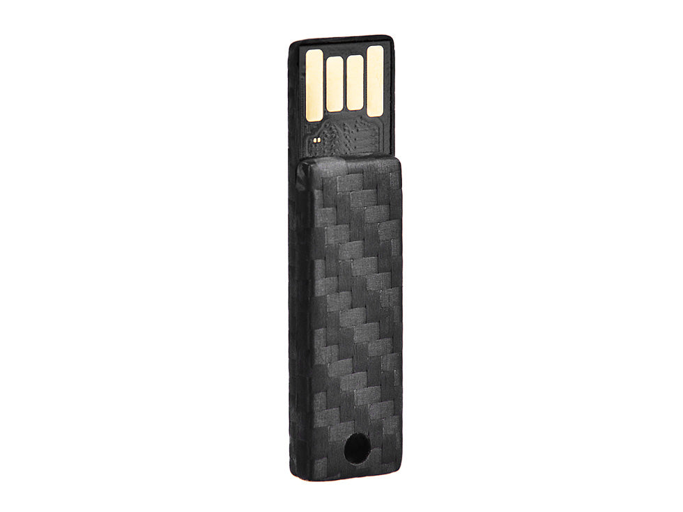 Carbon Touch Rectangular Carbon Fiber 4GB USB Keychain