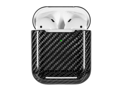 CarboShield 100% Carbon Fiber Case for Apple AirPods, Open