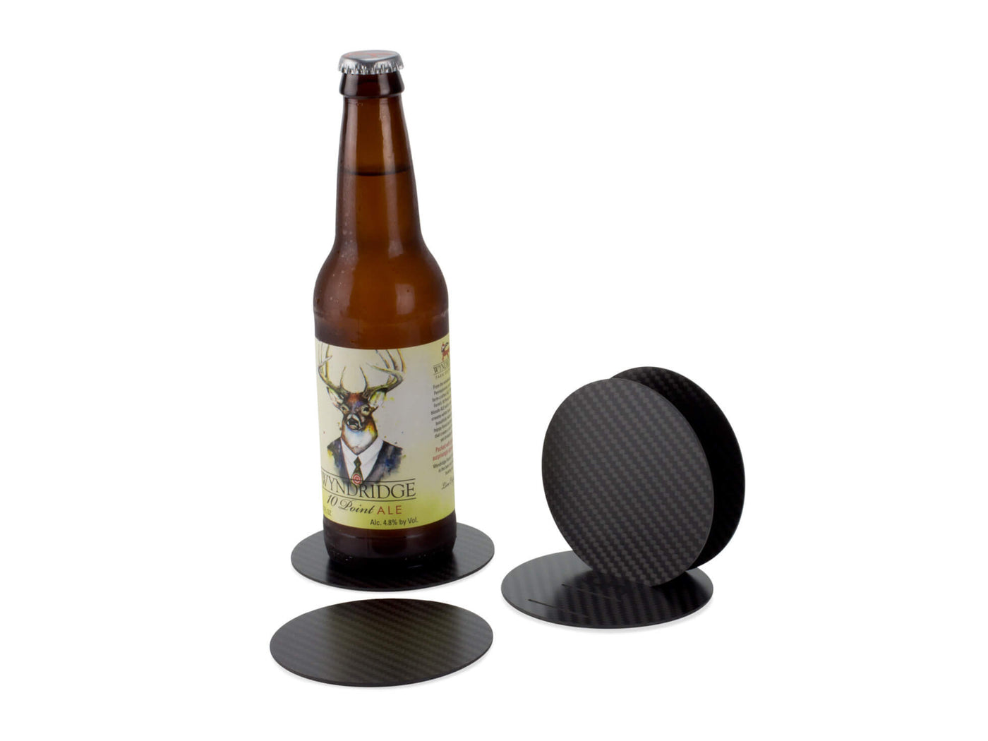 Common Fibers Carbon Fiber Coaster Set