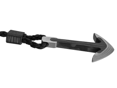 Solid Carbon Fiber & Titanium Anchor Bracelet