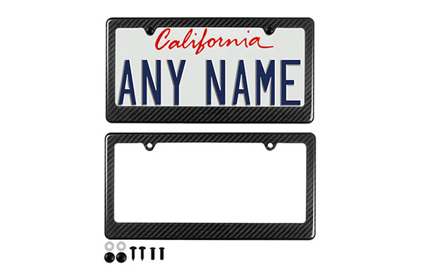 2-Hole Carbon Fiber License Plate Frame_CFG | Make A Subtle Statement With These Carbon Fiber License Plate Frames