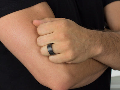 Oliver Paul Canton Matte Carbon Fiber Ring