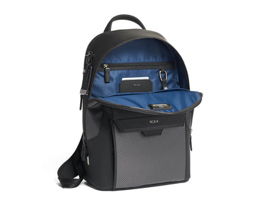 Tumi Marlow Carbon Fiber Backpack open