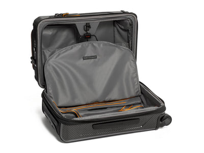 TUMI x McLaren Aero expandable 4 wheel carry-on suitcase, open