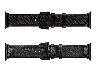 CarboBand real carbon fiber and leather Apple Watch band