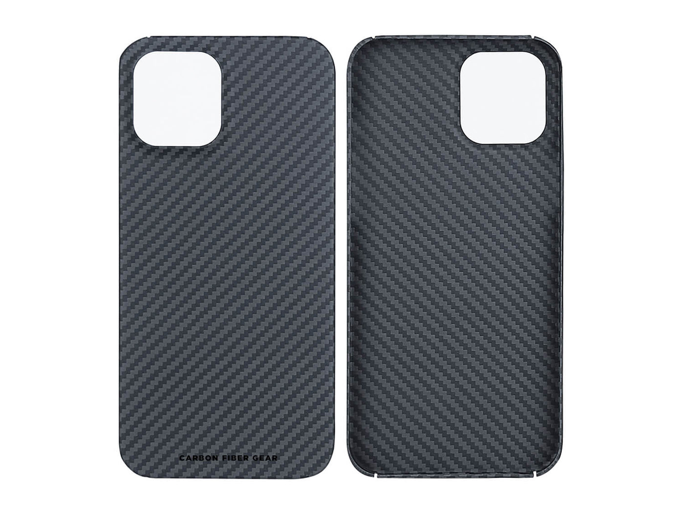 CarboKev Aramid fiber iPhone 12 Pro Max case, front/back without phone