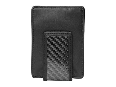 Carbon Fiber & Leather Money Clip Wallet, back