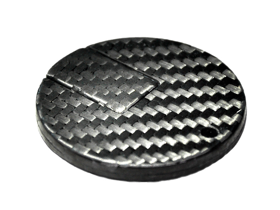 Carbon Touch Circular Sliding Carbon Fiber 4GB USB Keychain