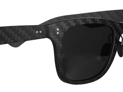 Carbon fiber sunglasses, front quarter