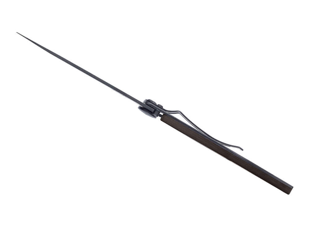 Deejo 37G Knife with Solid Carbon Fiber Handle, side profile