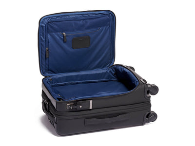 Tumi International Dual Access 4 Wheeled Carbon Fiber Carry-On Suitcase, top open