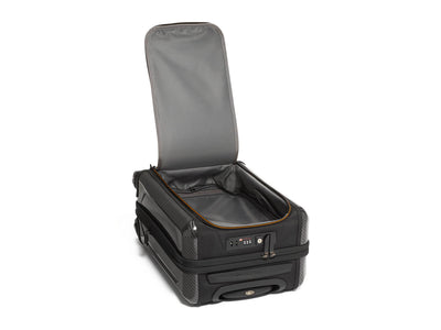 TUMI x McLaren Aero expandable 4 wheel carry-on suitcase, open