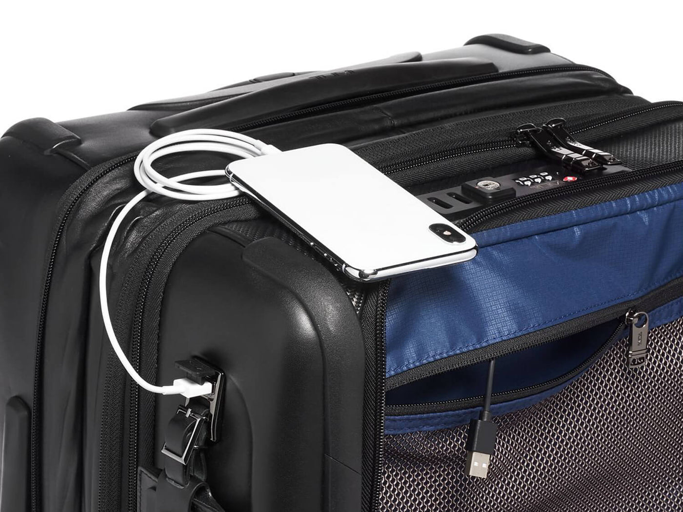 TUMI Continental Dual Access 4 Wheeled Carbon Fiber Carry-On Suitcase