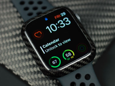 Carbon fiber Apple Watch case for Series 6, SE, 5, 4