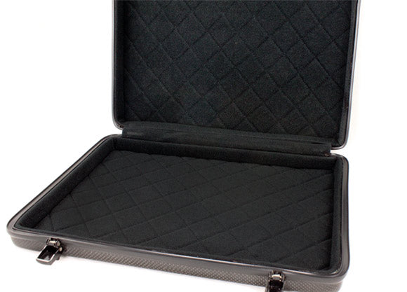 Carbon fiber laptop case interior