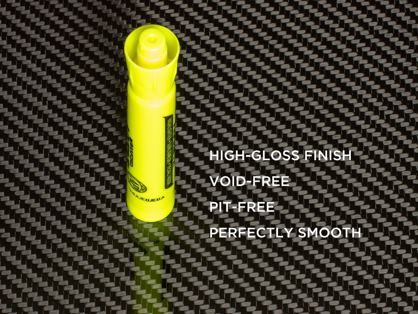 High gloss carbon fiber sheet