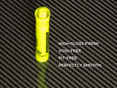 High gloss carbon fiber sheet