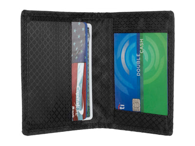 Common Fibers SLM Carbon Fiber Minimalist Wallet, inside and open