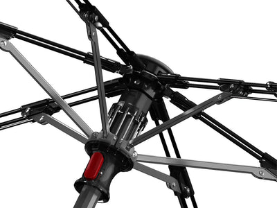 Carbon fiber frame architecture for umbrella