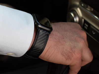 CarboBand Carbon Fiber & Leather Band for Apple Watch 42mm / 44mm