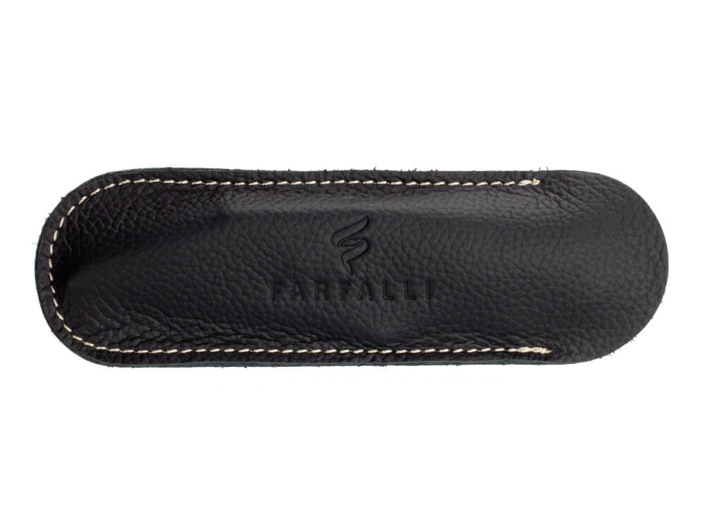 Farfalli black leather sheath