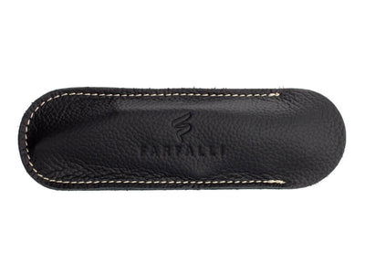 Farfalli black leather sheath