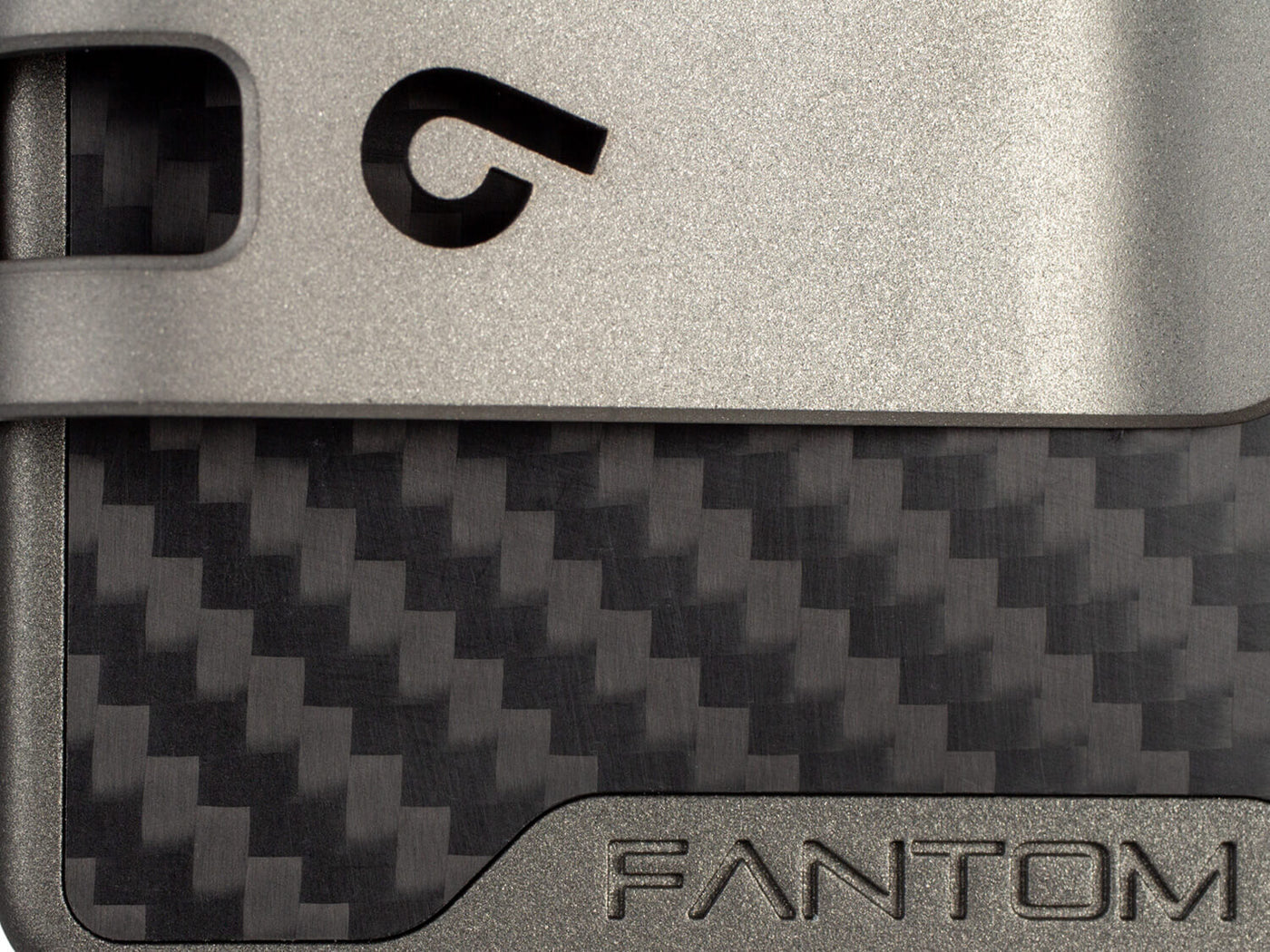 Fantom R Carbon Fiber Fan-Out Wallet with Titanium Money Clip, up close