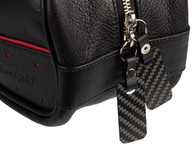 Up close carbon fiber zippers