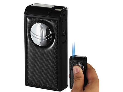 Dobrev III Triple Jet Flame Black Carbon Fiber Lighter