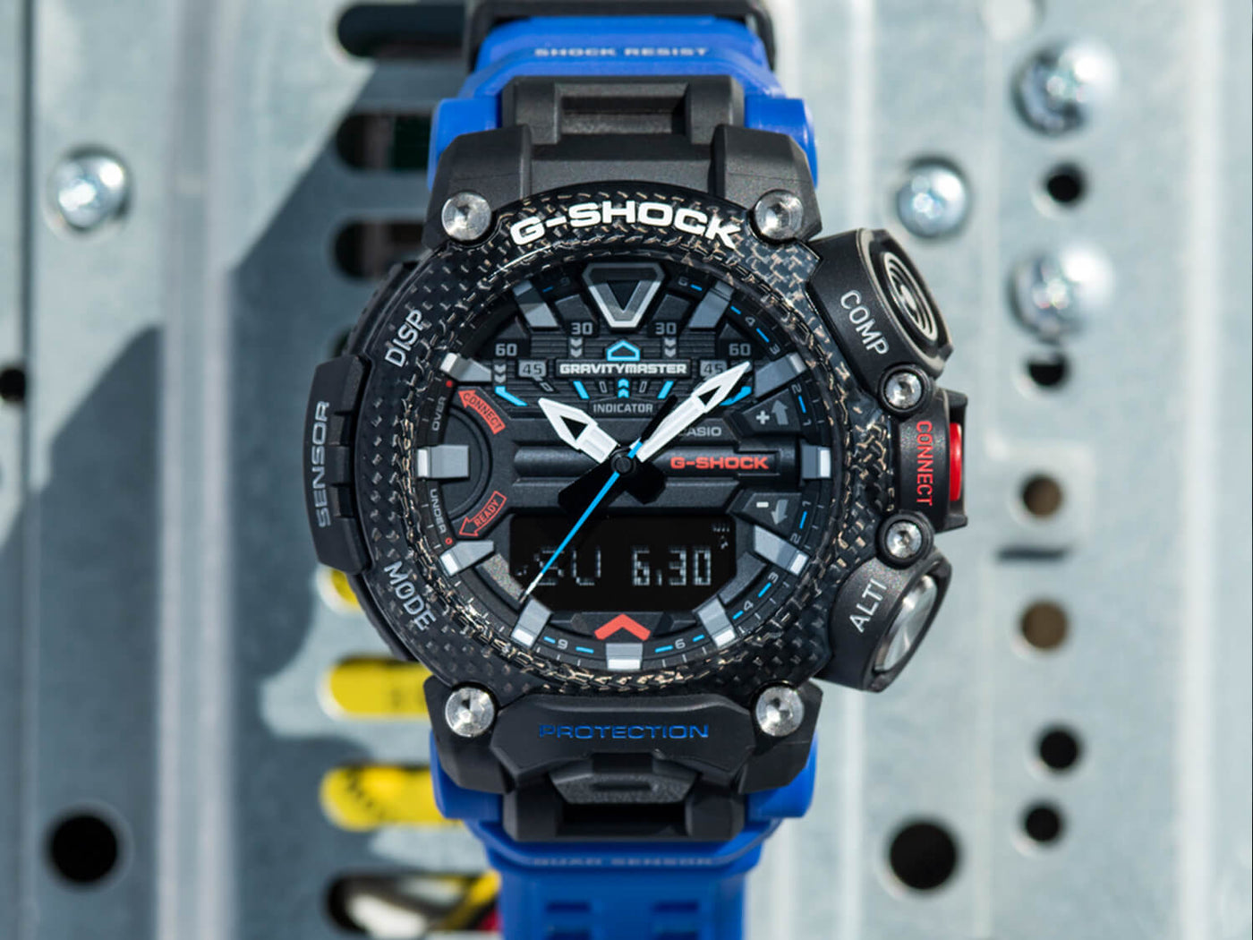 G-SHOCK Gravitymaster GRB200 Carbon Fiber Watch, blue