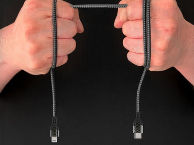 monCarbone Carbon Fiber USB-C To Lightening Fast Charge Cable