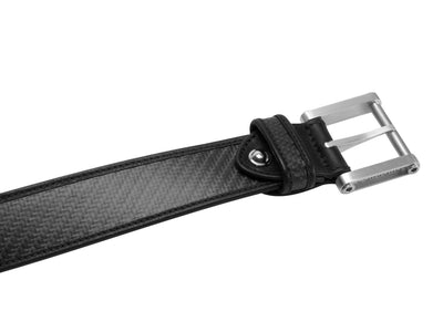 Londono Carbon Fiber & Leather Tank Belt - Black