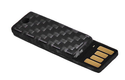 Carbon Touch Rectangular Carbon Fiber 4GB USB Keychain | 8 Carbon Fiber Keychains For Every Style