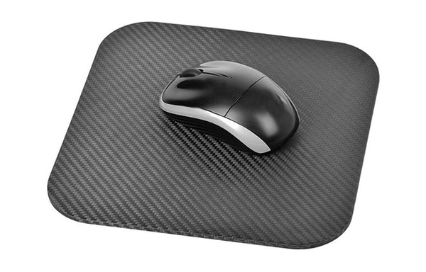 mousepad with the mouse on top | 4 Reasons Why A Carbon Fiber Mouse Pad Is What You Need