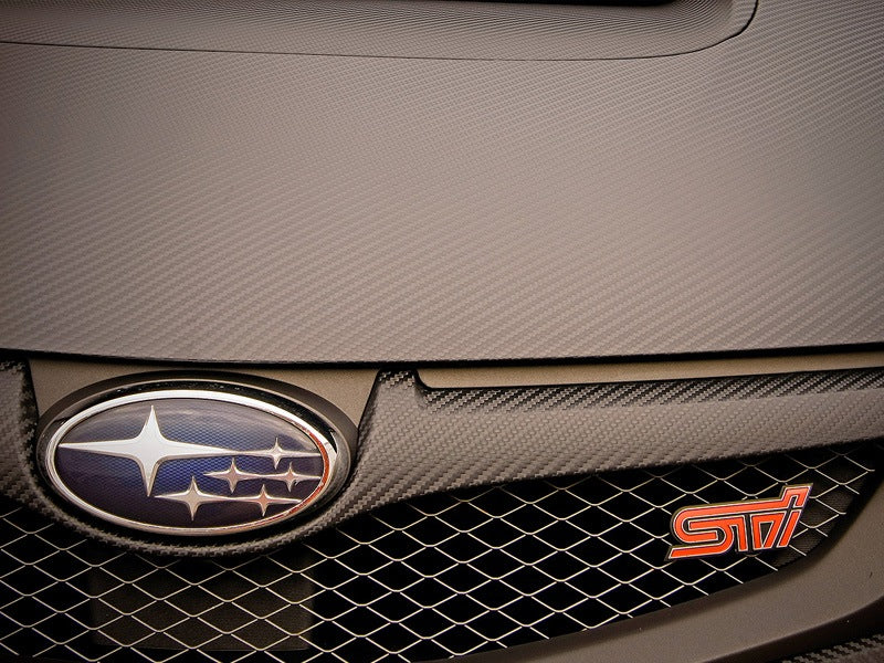 Subari WRX STI wrapped with carbon fiber vinyl wrap