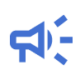 Vector of a bullhorn being used. Represents creating an elevator pitch that can be used to pitch your business idea to investors.